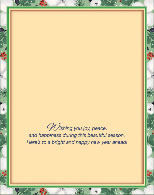 Season's Greetings Holly Card