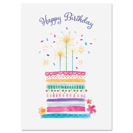 Happy Birthday Cake Card