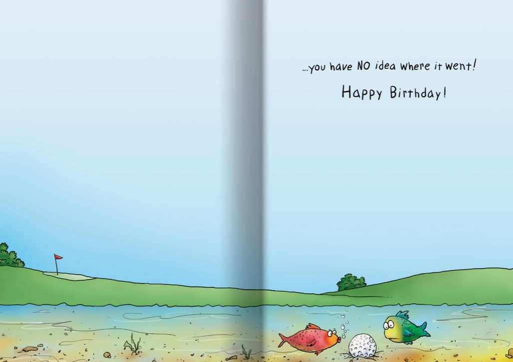 Golf Ball Humor Birthday Card