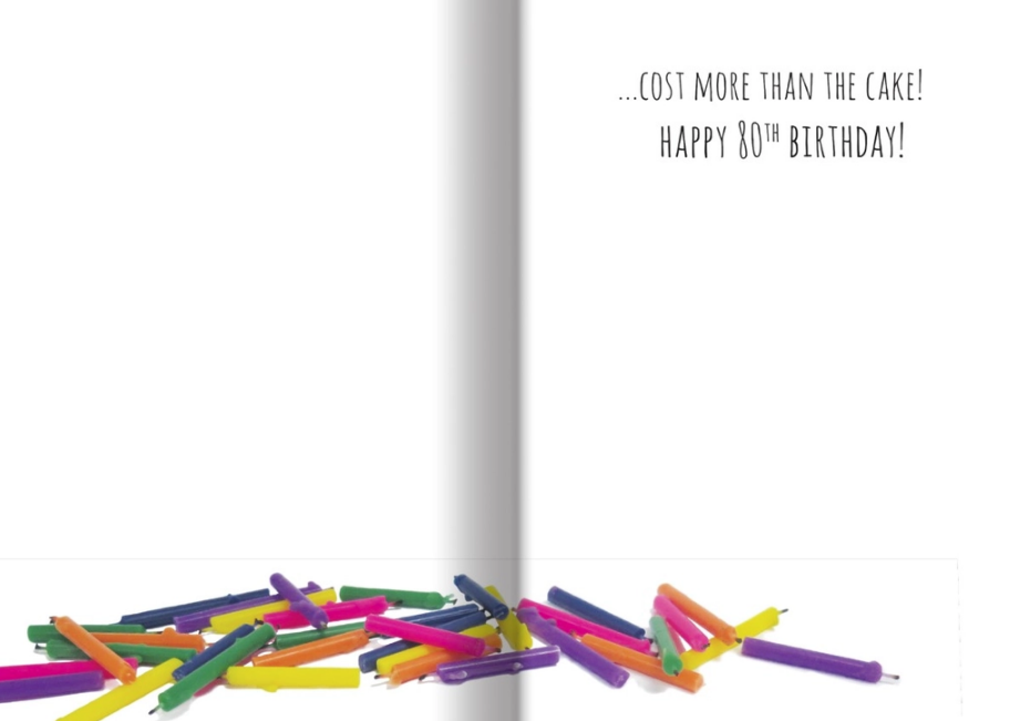 Candles 80th Birthday - Humor Birthday Card