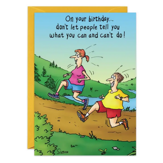 Runners - Humor Birthday Card