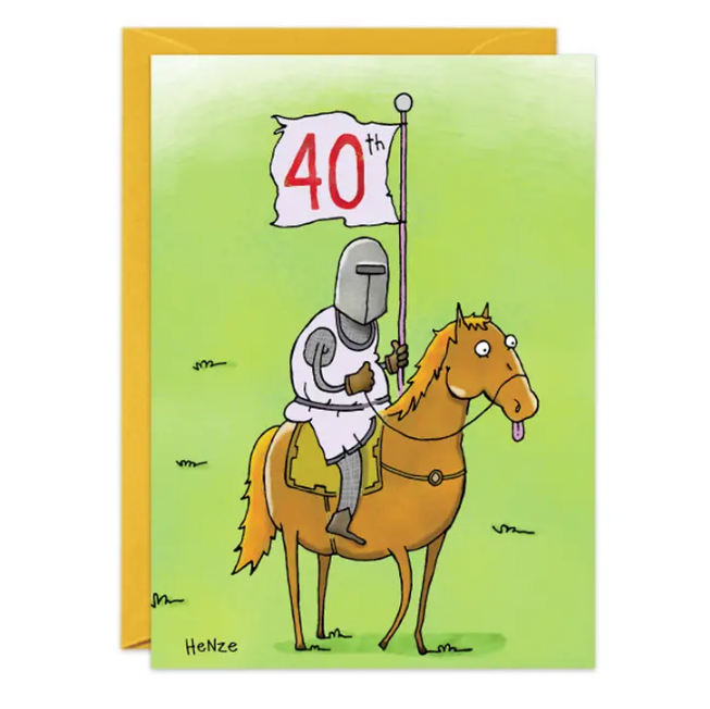 Middle Ages 40th Birthday - Humor Birthday Card