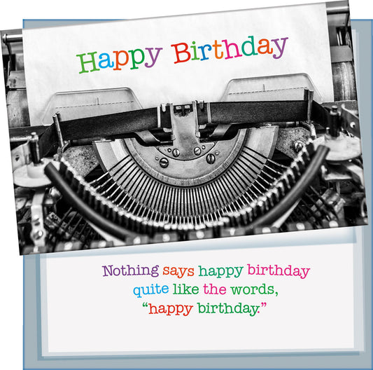Typewriter Birthday Card