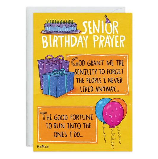 Senior Birthday Prayer - Funny Birthday Card