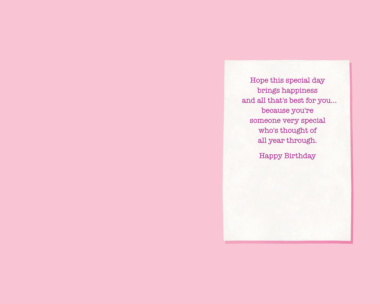 A Birthday Message for you - Birthday Card