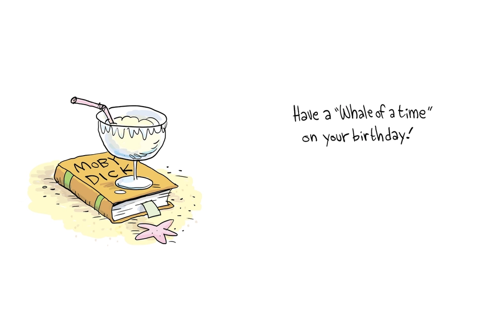 Whales Sunbathing - Funny Birthday Card