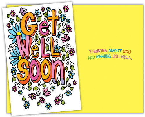 Floral Get Well Card