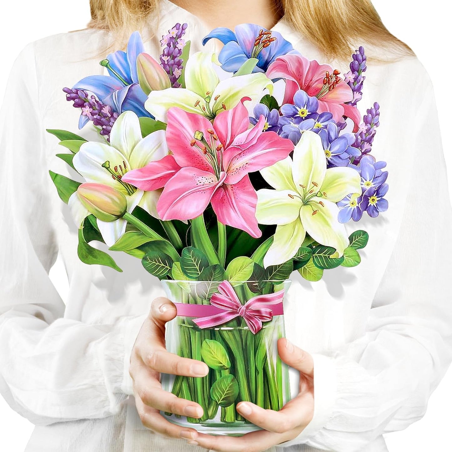 Lilies & Lupines - 3D Pop-Up Floral Bouquet