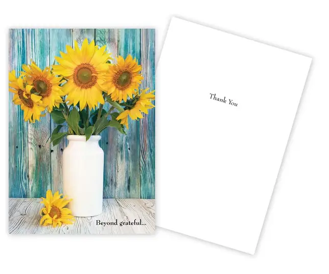 Sunflower Vase - Thank You Card