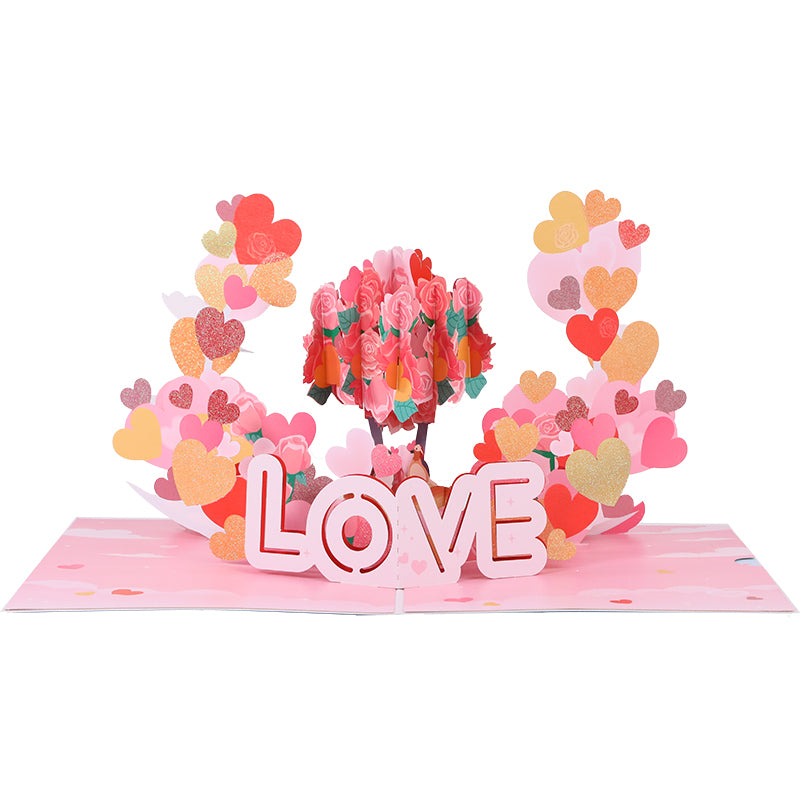 Love Hearts Pop-Up Card