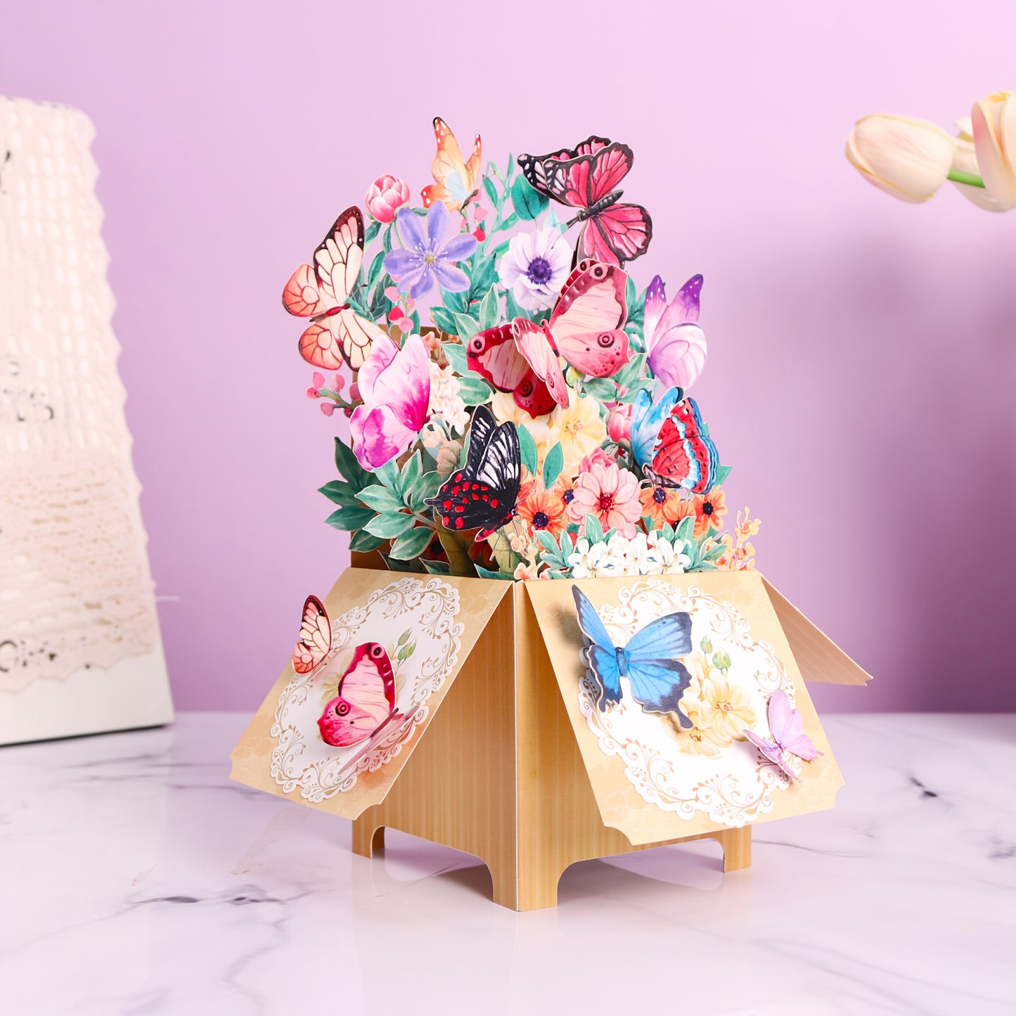 Enchanted Butterflies - Gift Box Pop-Up Card