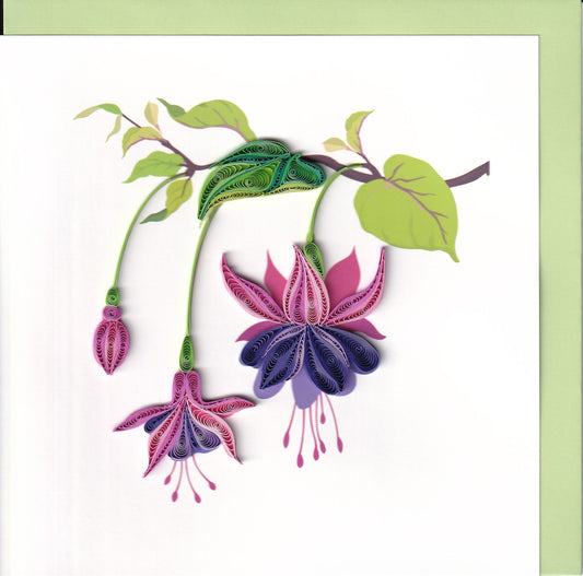 Fuchsia Quilling Card