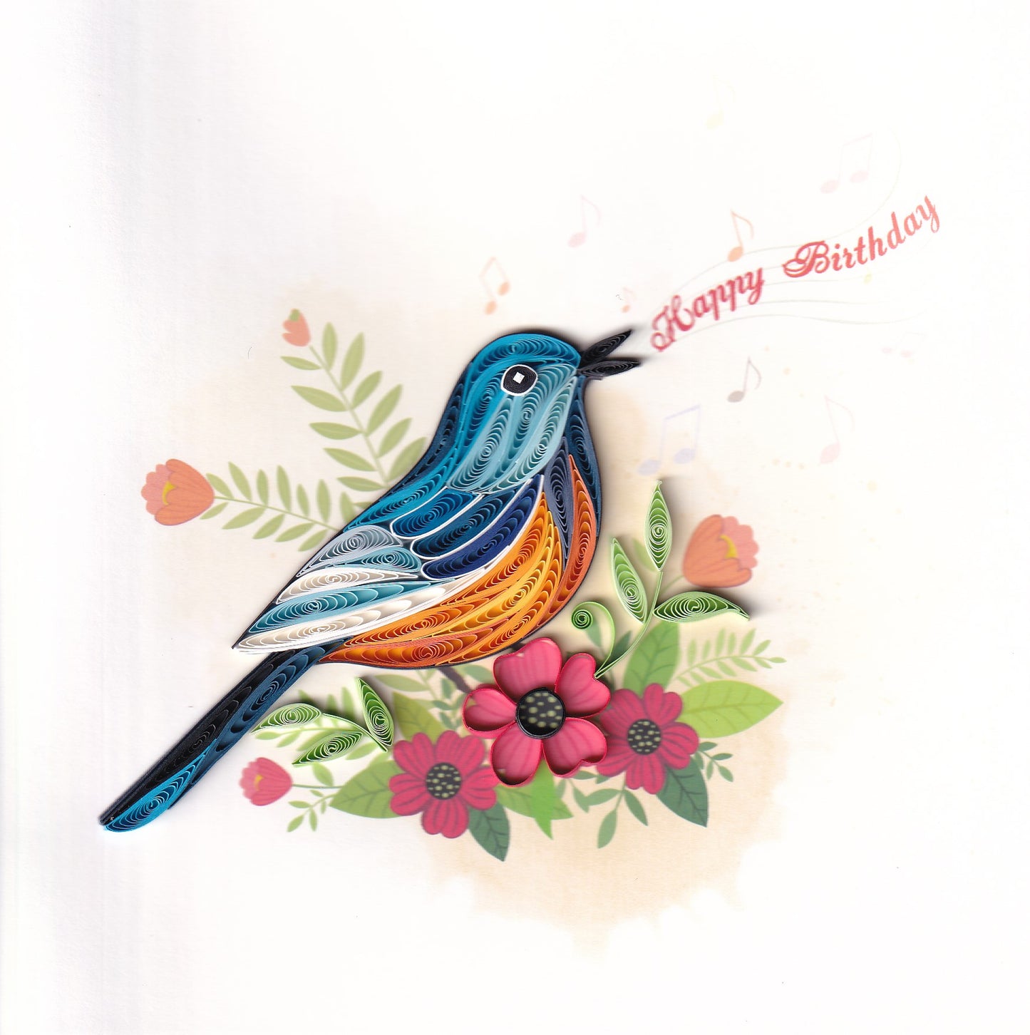 Happy Birthday Bluebird Quilling Card