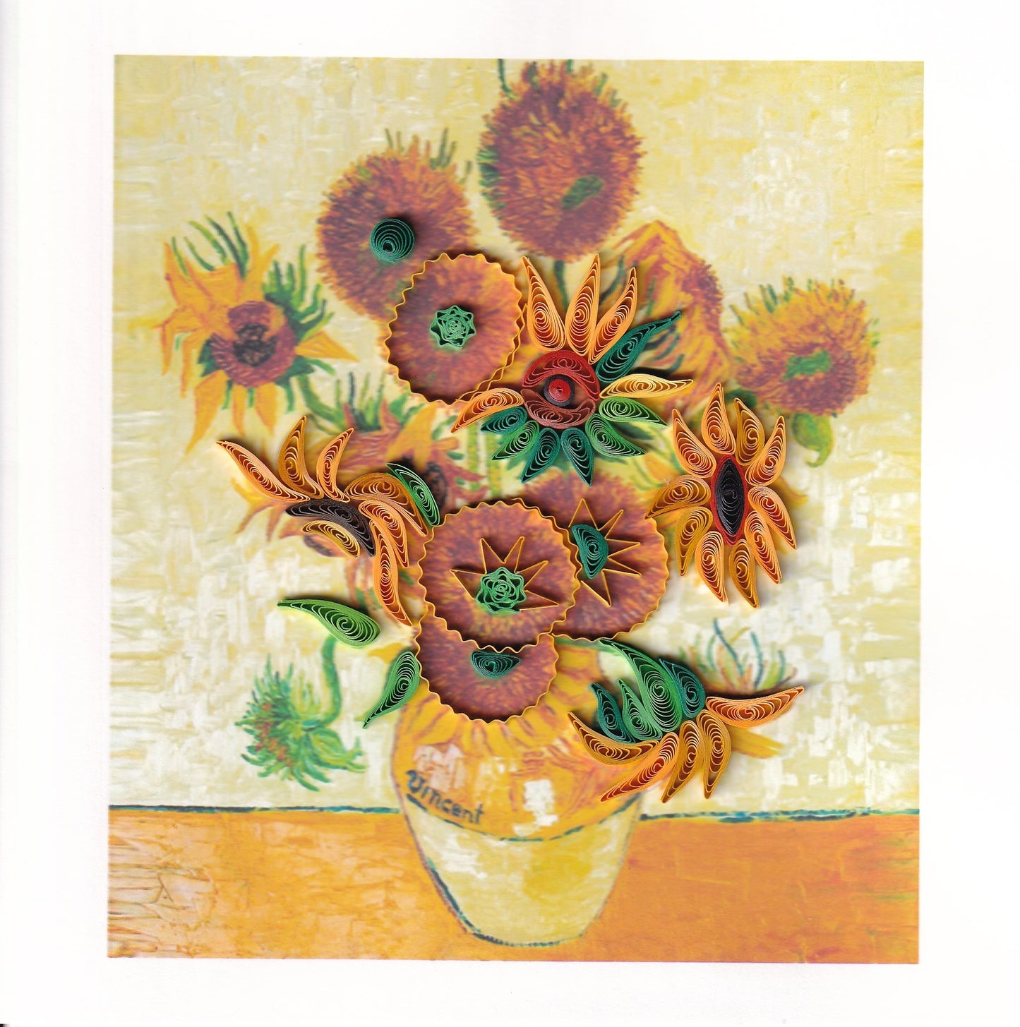 Van Gogh, Sunflowers Quilling Card