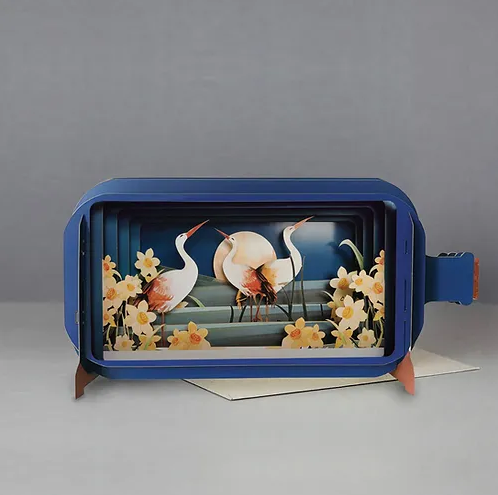 Message in a Bottle - Cranes Pop-Up Card