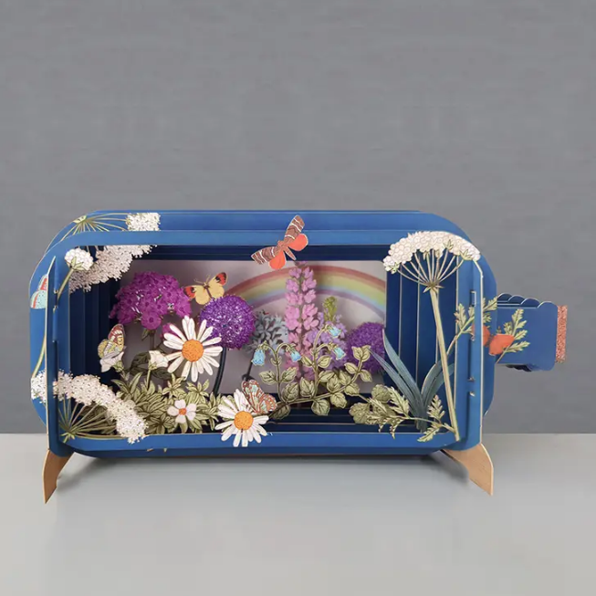 Message in a Bottle - Wildflowers Pop-Up Card