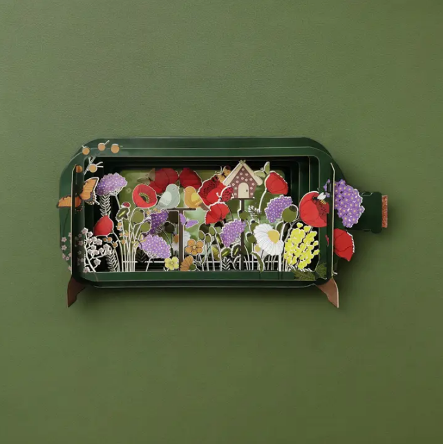 Message in a Bottle - Poppy Garden Pop-Up Card
