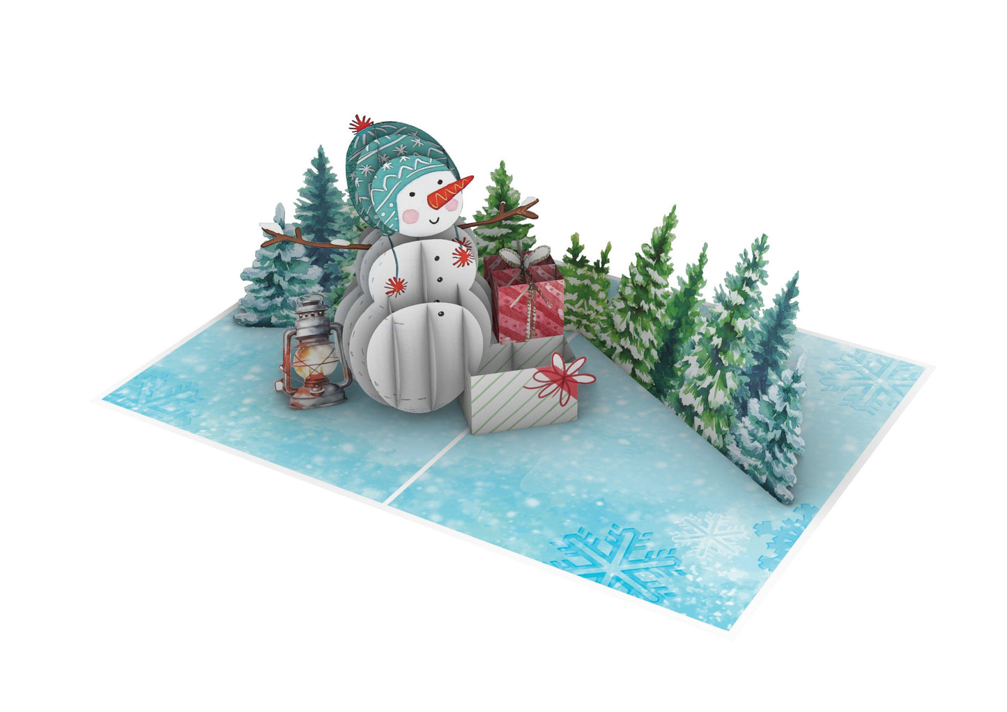 Snowman with Gifts Pop-Up Card