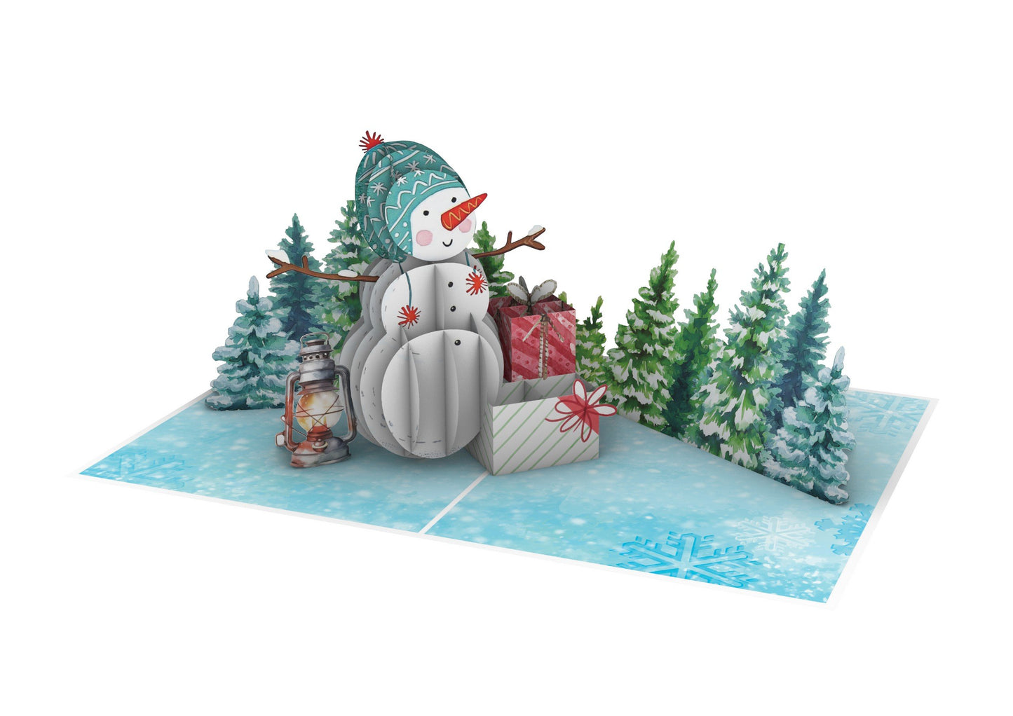 Snowman with Gifts Pop-Up Card