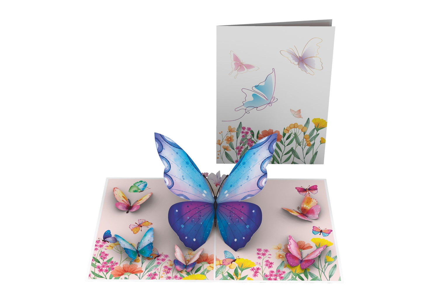 Butterflies in Wildflowers Pop-Up Card