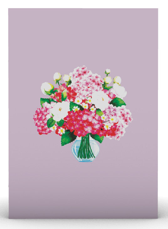 Pink Hydrangeas Pop-Up Card