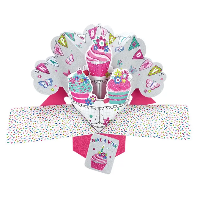 Happy Birthday Cupcakes Pop-Up Card