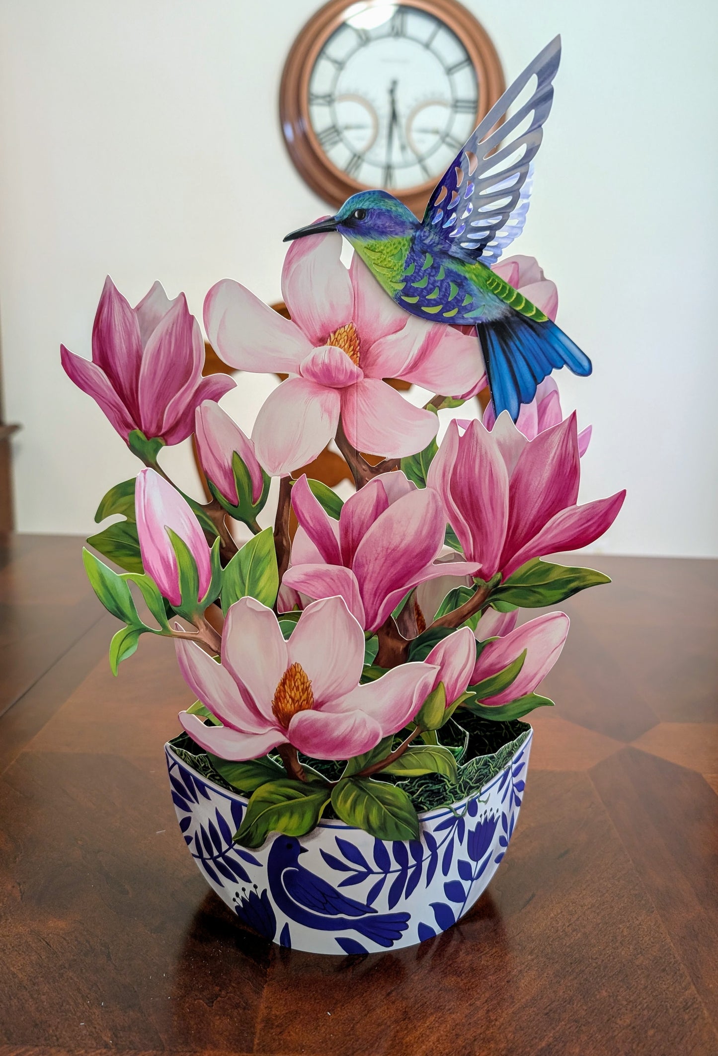 Magnolias and Hummingbird - 3D Pop-Up Floral Bouquet