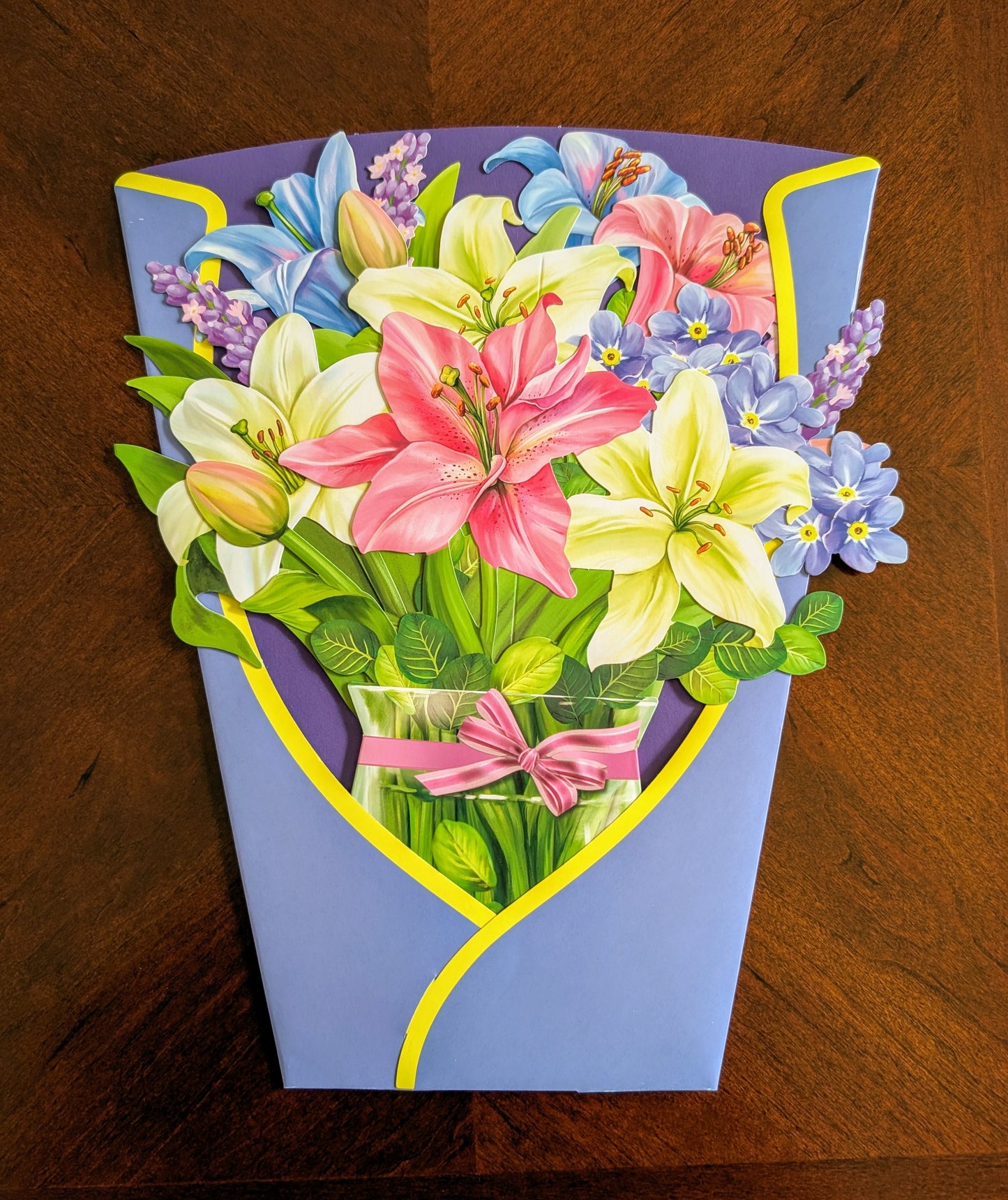 Lilies & Lupines - 3D Pop-Up Floral Bouquet
