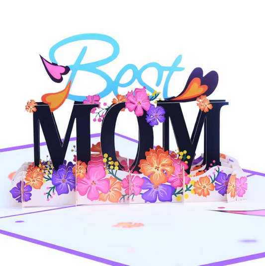 Best Mom Mother's Day Pop-Up Card
