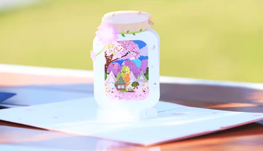 Scenic Jar - Spring - Pop-Up Card