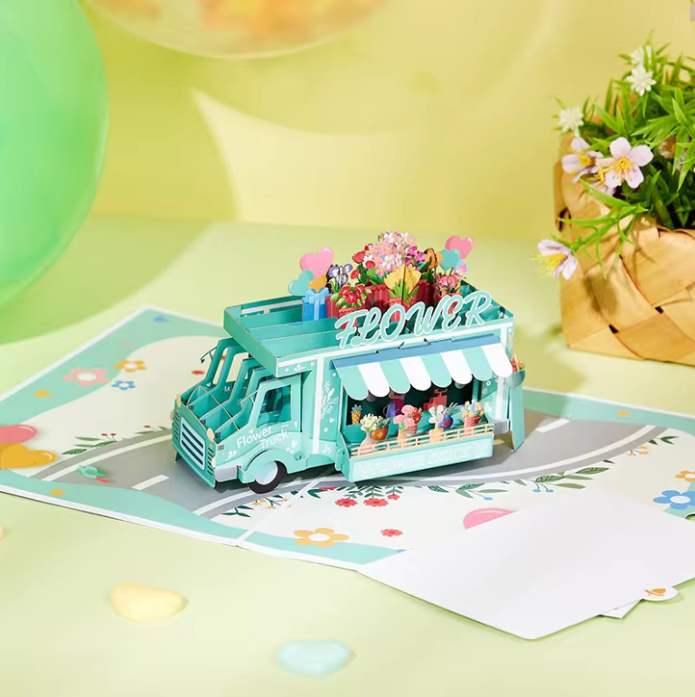 Flower Truck Pop-Up Card