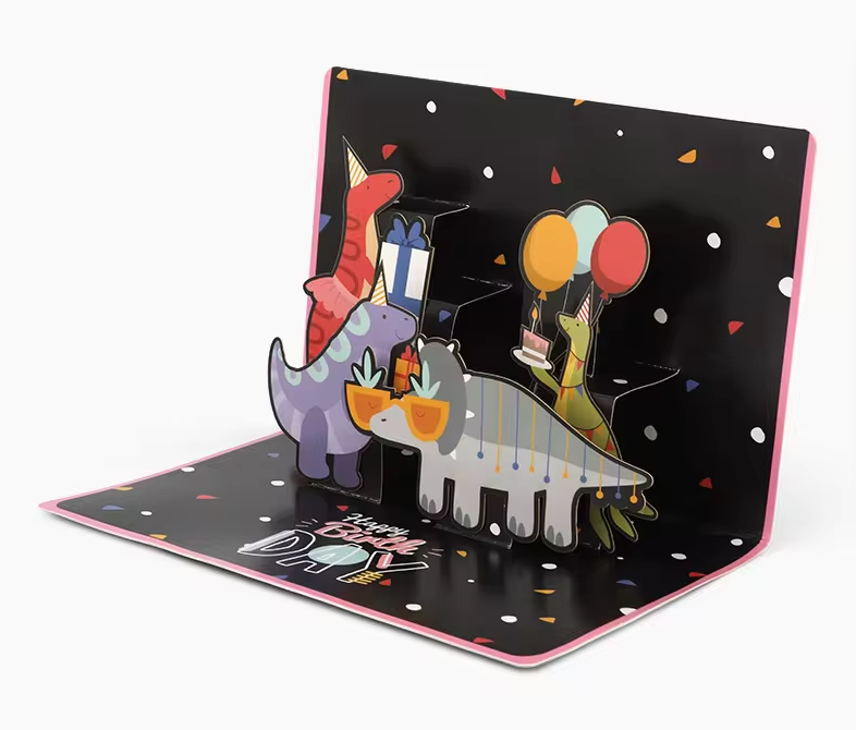 Happy Birthday Dinosaur Party Pop-Up Card