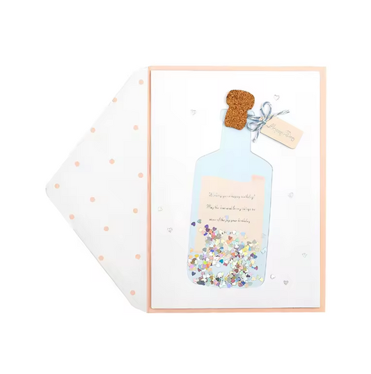 Shake Card - Happy Birthday Bottle of Love