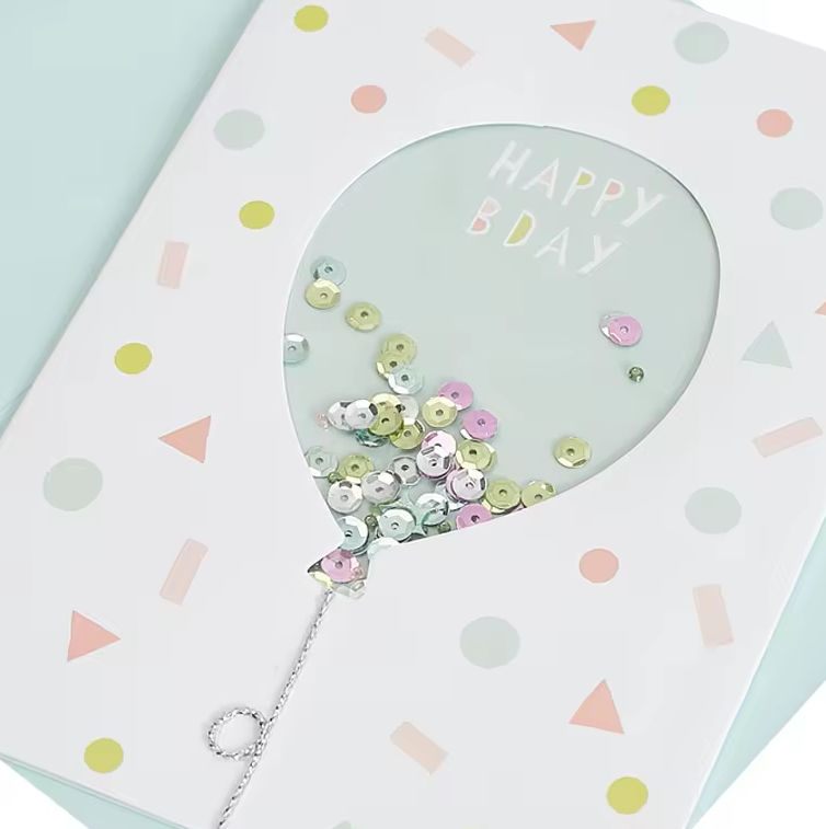 Shake Card - Happy Birthday Balloon