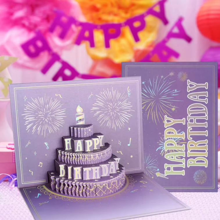 Fireworks Happy Birthday - Lights and Sound Pop-Up Card