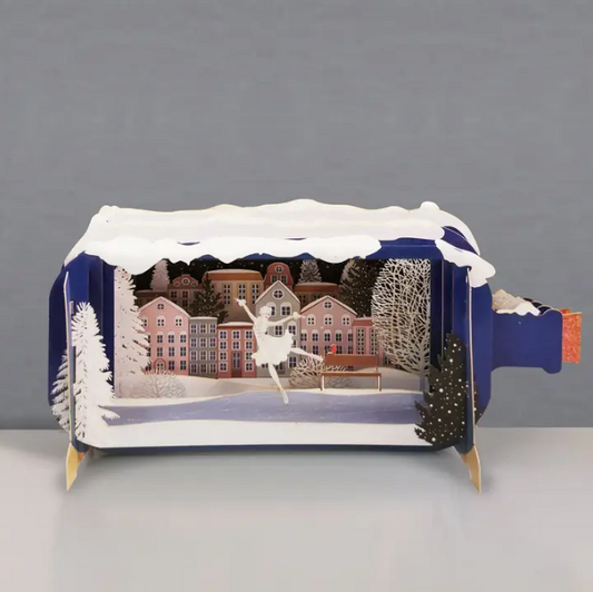 Message in a Bottle - Figure Skater Pop-Up Card