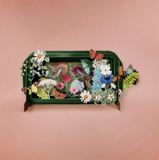 Message in a Bottle - Hummingbirds and Butterflies Pop-Up Card