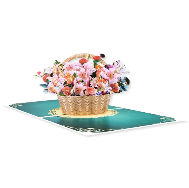 Lily Basket Pop-Up Card