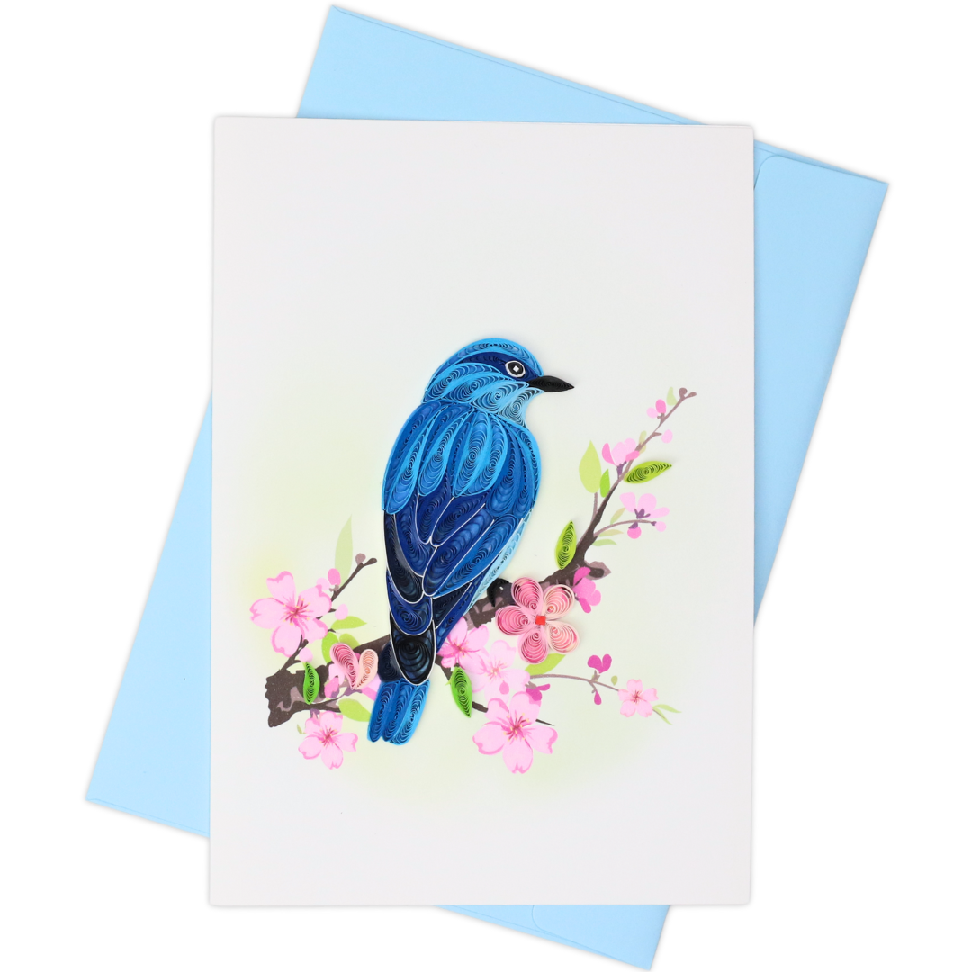 Bluebird Quilling Card