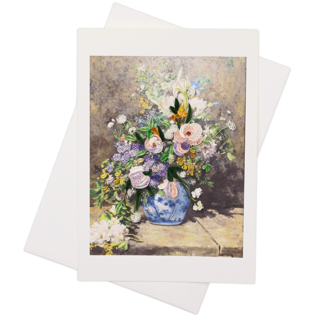 Spring Bouquet - Renoir - Large Quilling Card