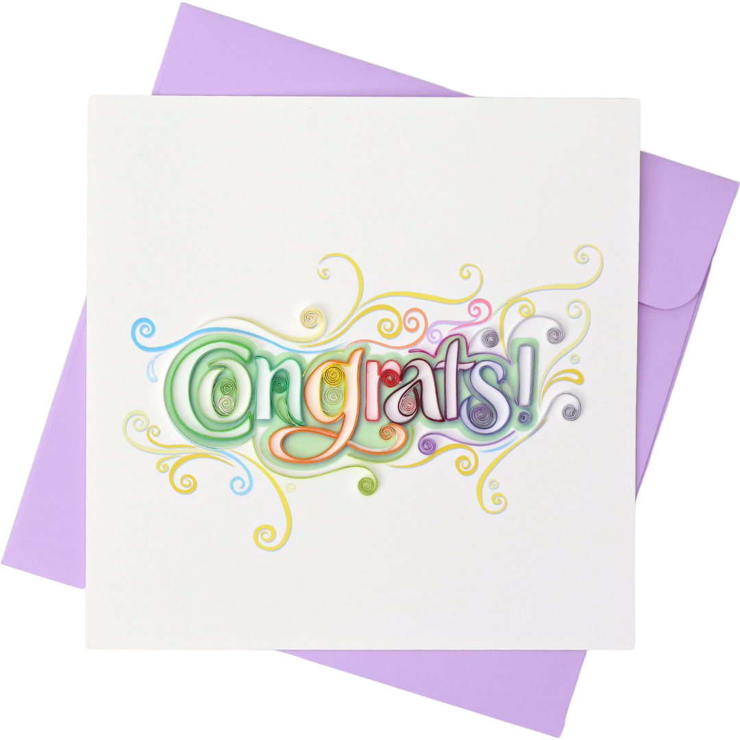 Congrats! Quilling Card