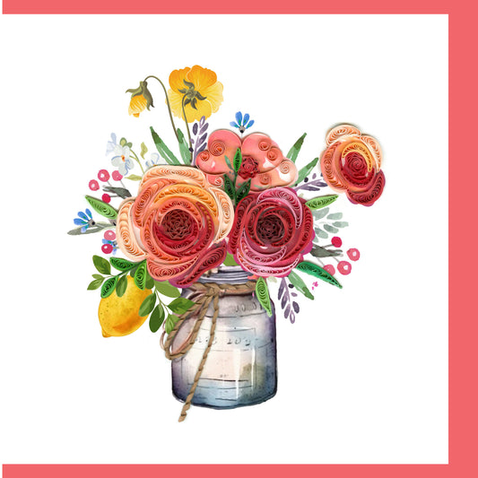 Bouquet Quilling Card