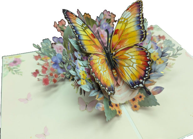 Sunset Glow Butterfly Pop-Up Card