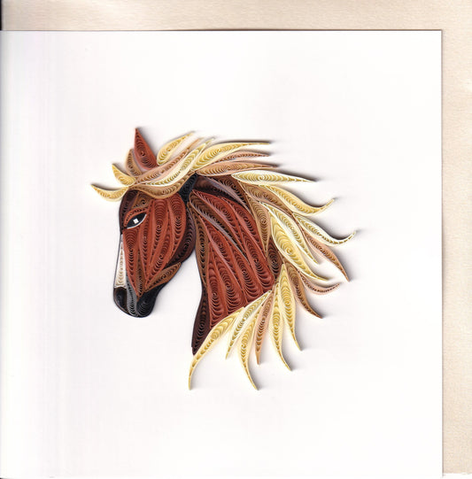 Horse Quilling Card