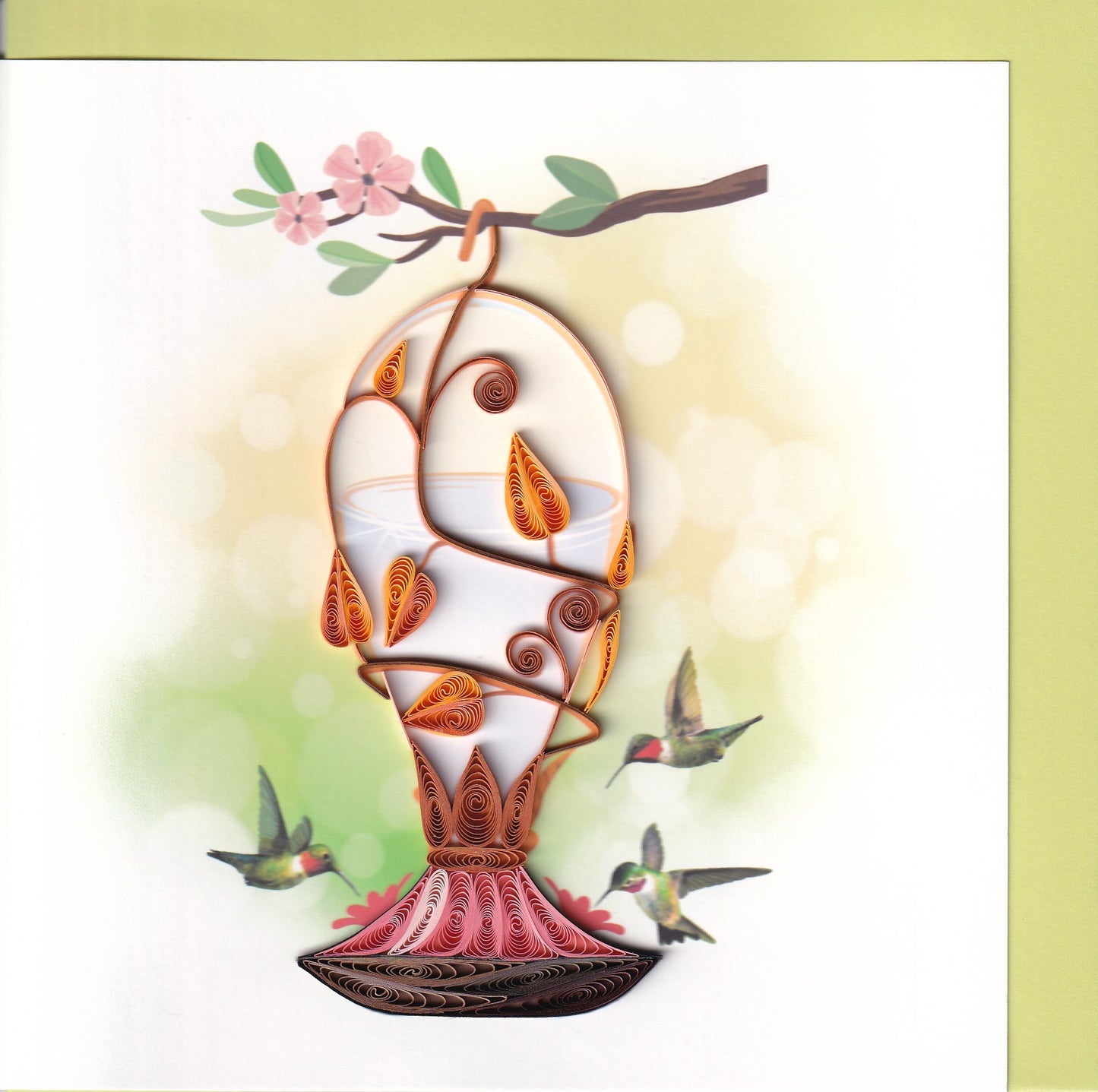 Hummingbird Feeder Quilling Card