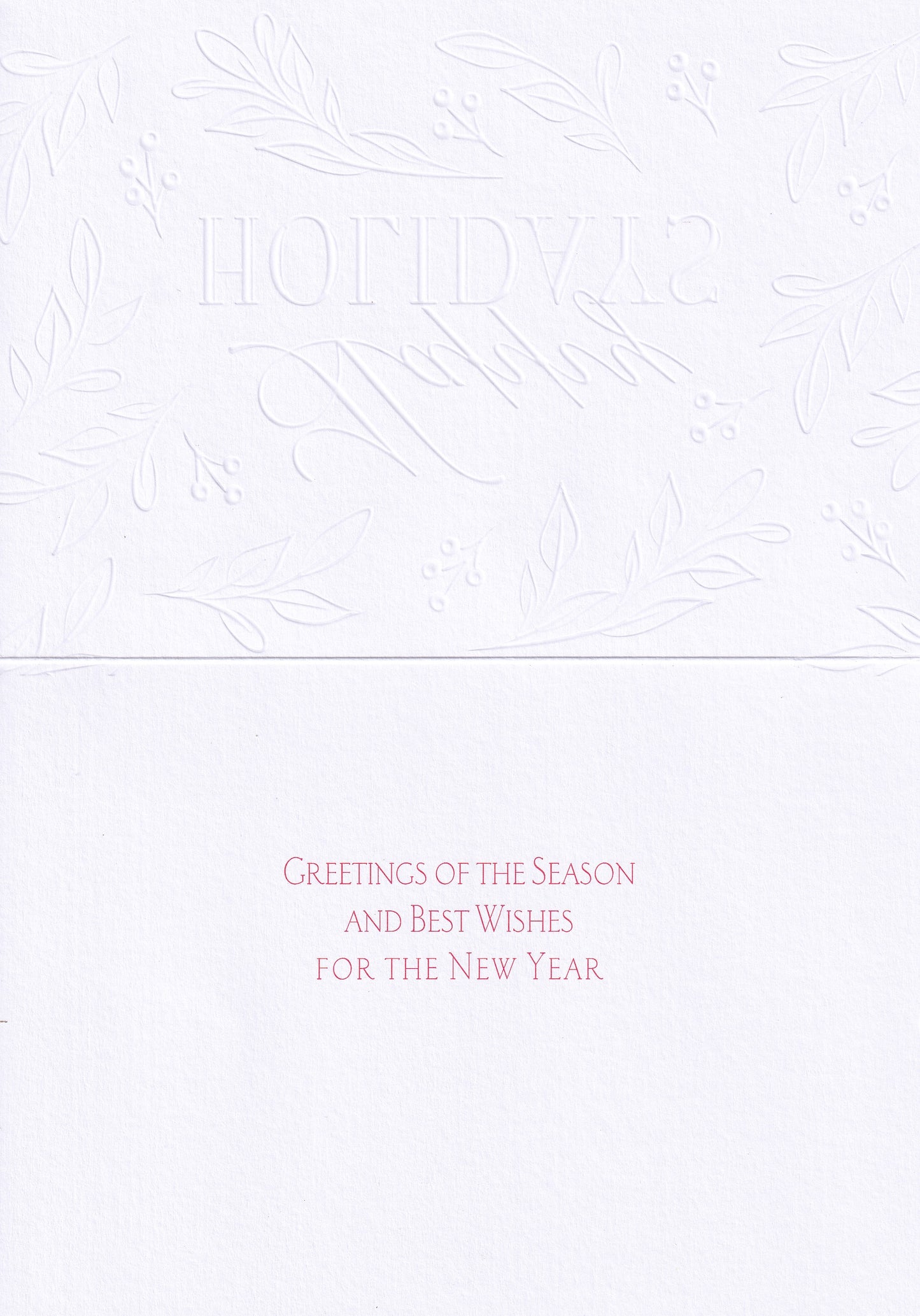 Silver & Red Happy Holidays Card