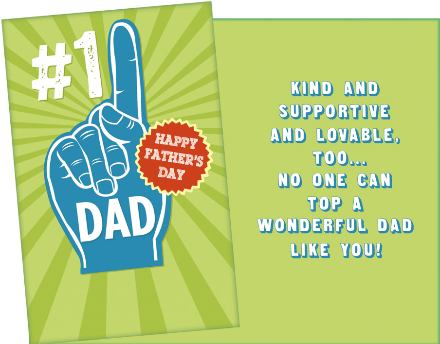 #1 Dad Father's Day Card