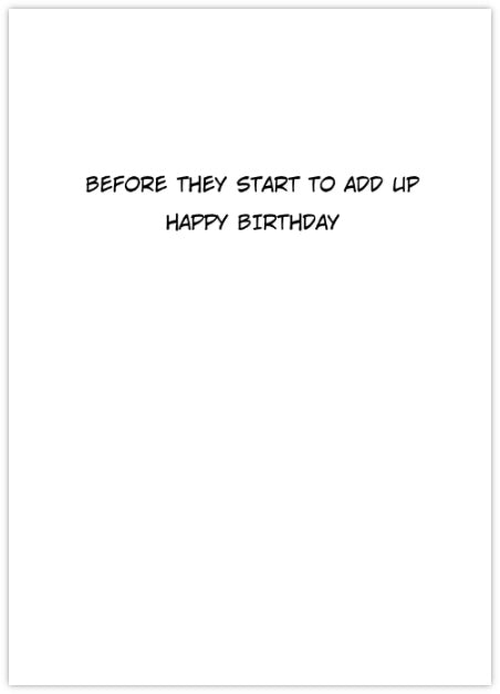 T-Rex with Calculator - Funny Birthday Card