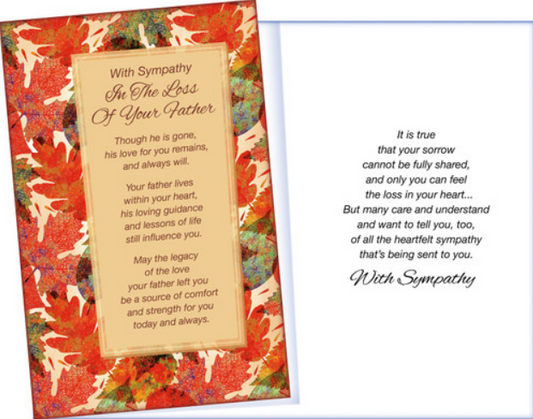 With Sympathy In The Loss of Your Father Card