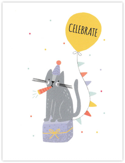 Celebrate Cat Birthday Card